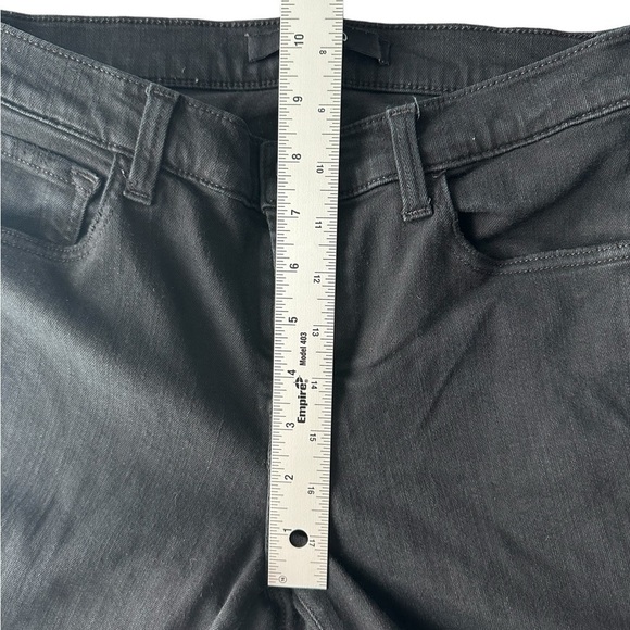 J Brand Capri mid rise size 28 sharkbite raw hem distressed skinny jeans black - Picture 8 of 13